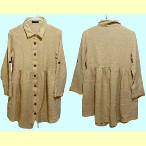 Emery Rose Cream Color Button Sundress